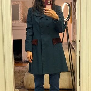 Vintage Parisian Tailored Jacket Velvet Details, Made in France